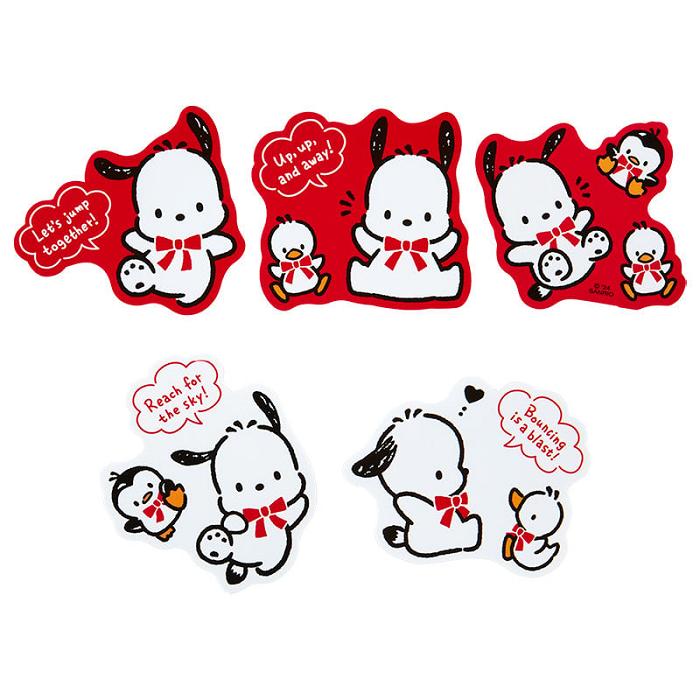 Hello Kitty Pochacco 10-pc Sticker Pack (35th Anniversary Red Ribbon Series) Rojas | CL_HK64702