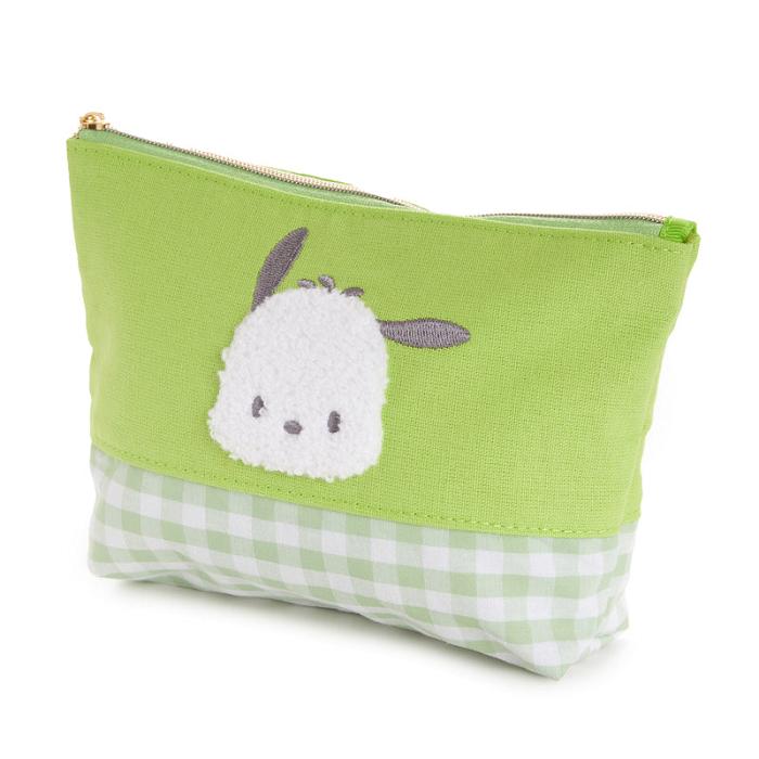 Hello Kitty Pochacco Chenille Gingham Zipper Verde | CL_HK50023