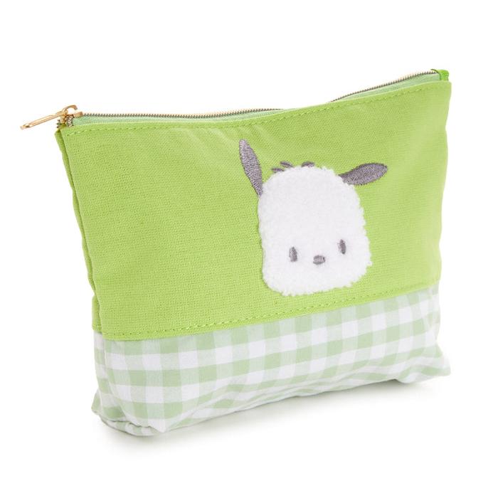 Hello Kitty Pochacco Chenille Gingham Zipper Verde | CL_HK50023