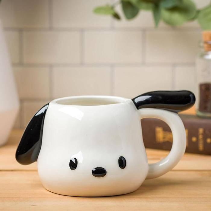 Hello Kitty Pochacco Face Ceramic Sculpted Mug Blancas | CL_HK73894