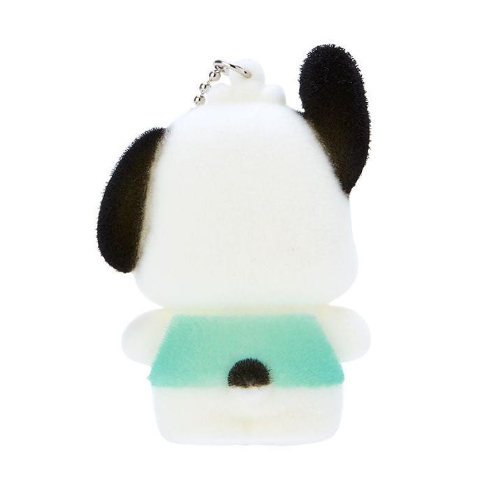 Hello Kitty Pochacco Flocked Keychain Mascot Blancas Verde | CL_HK93004