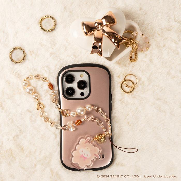 Hello Kitty Pochacco Latte Bear Beaded Charm Mobile Phone Wrist Strap Creme | CL_HK91124