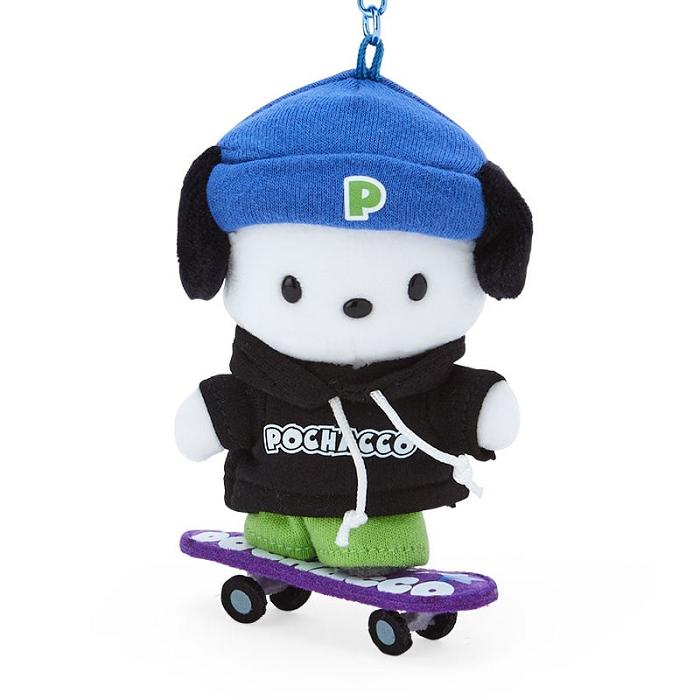 Hello Kitty Pochacco Plush Mascot Keychain (Sk8r Squad Series) Azules Negras | CL_HK62494