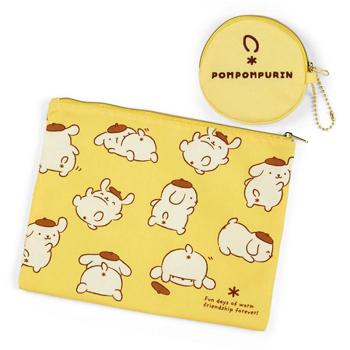 Hello Kitty Pompompurin 2-pc Zipper (Oshiri Puri Puri Purin Series) Amarillo | CL_HK79428