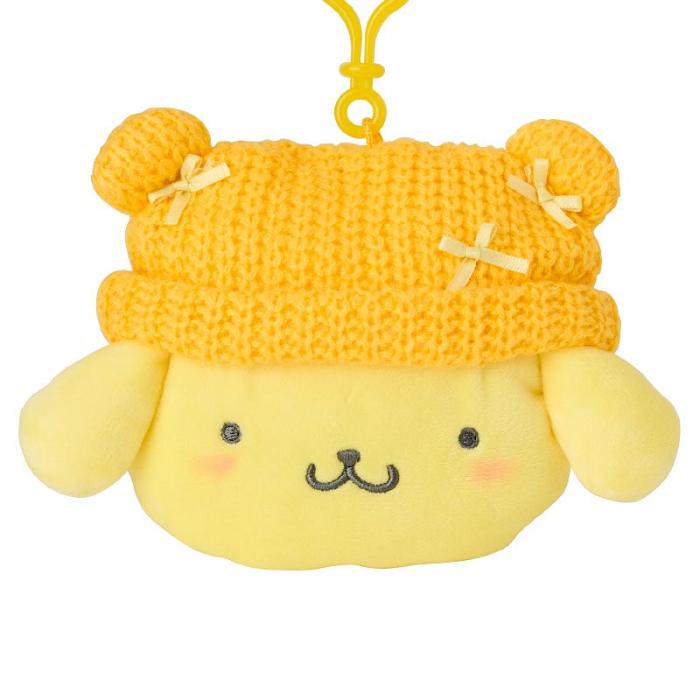 Hello Kitty Pompompurin Cozy Cap Mascot Clip Pouch Amarillo | CL_HK23771