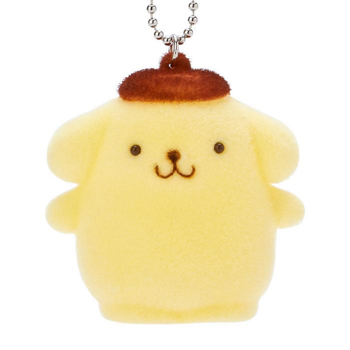 Hello Kitty Pompompurin Flocked Keychain Mascot Amarillo | CL_HK76821