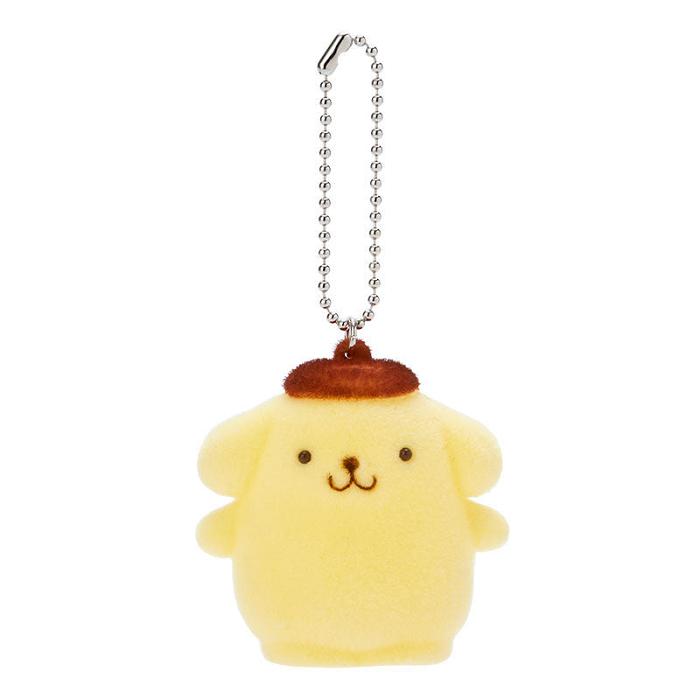 Hello Kitty Pompompurin Flocked Keychain Mascot Amarillo | CL_HK76821