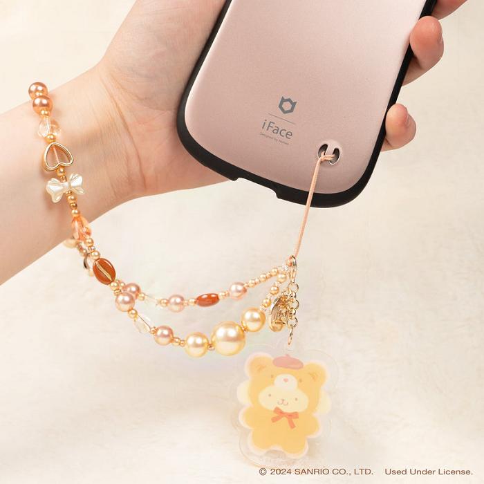 Hello Kitty Pompompurin Latte Bear Beaded Charm Mobile Phone Wrist Strap Doradas | CL_HK87297