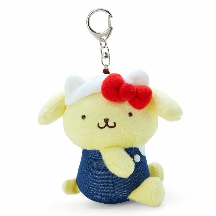 Hello Kitty Pompompurin Mascot Keychain Plush (Hello, Everyone! Series) Amarillo Azules | CL_HK55817