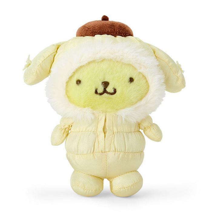 Hello Kitty Pompompurin Plush Mascot Keychain (Winter Snowsuit Series) Amarillo | CL_HK38242