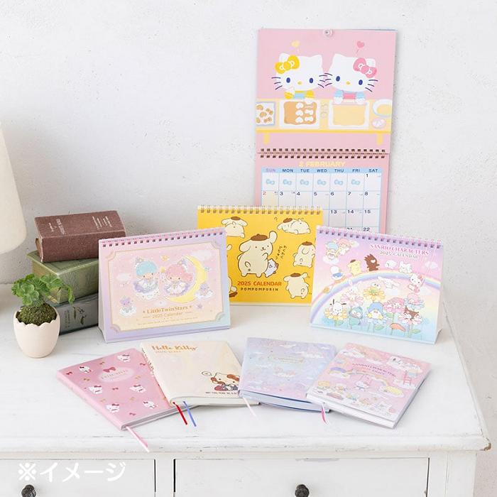 Hello Kitty Sanrio Characters 2025 Desk Calendar Rosas Azules | CL_HK48585