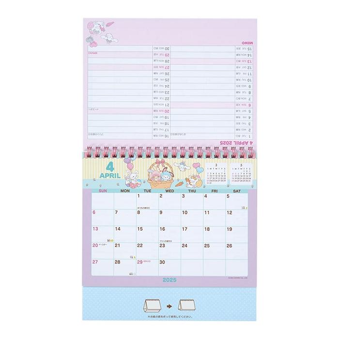 Hello Kitty Sanrio Characters 2025 Desk Calendar Rosas Azules | CL_HK48585