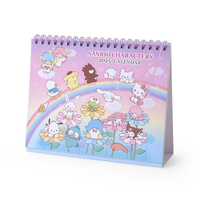 Hello Kitty Sanrio Characters 2025 Desk Calendar Rosas Azules | CL_HK48585