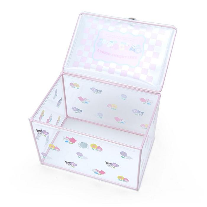 Hello Kitty Sanrio Characters Clear Storage Case (Pastel Check Series) Rosas | CL_HK99458