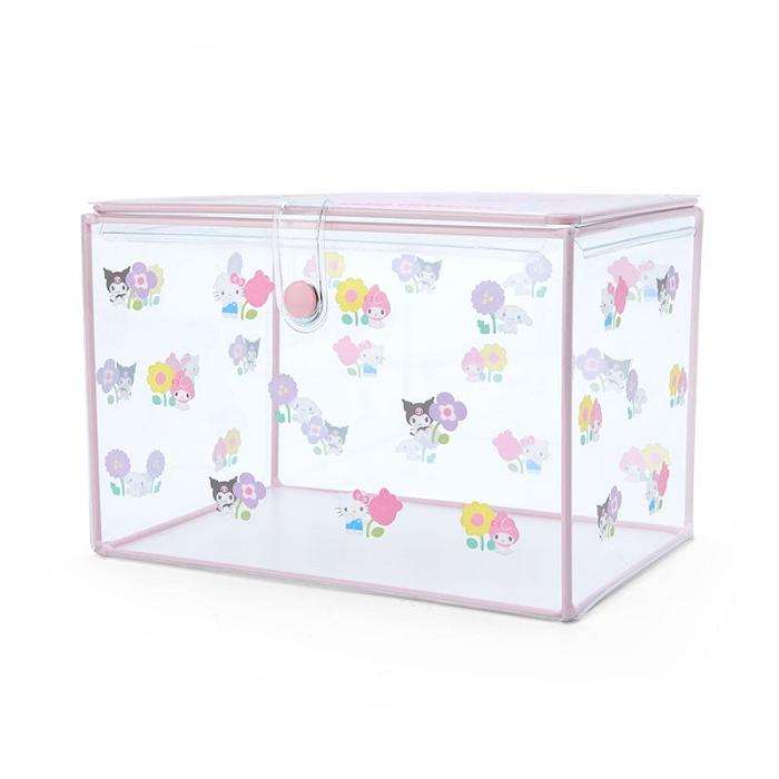 Hello Kitty Sanrio Characters Clear Storage Case (Pastel Check Series) Rosas | CL_HK99458