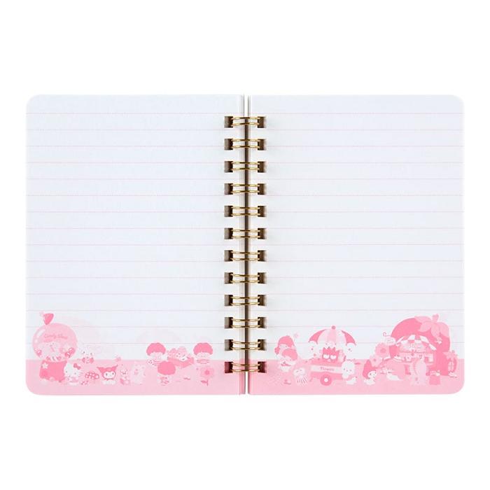 Hello Kitty Sanrio Characters Compact Ruled Notebook Rosas | CL_HK51594