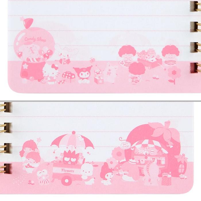 Hello Kitty Sanrio Characters Compact Ruled Notebook Rosas | CL_HK51594