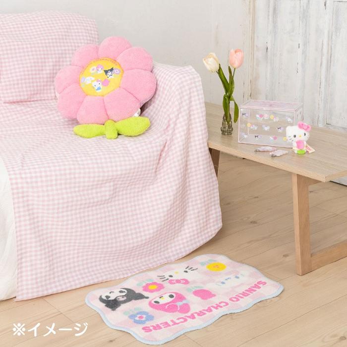 Hello Kitty Sanrio Characters Daisy Throw Pillow (Pastel Check Series) Rosas | CL_HK11175