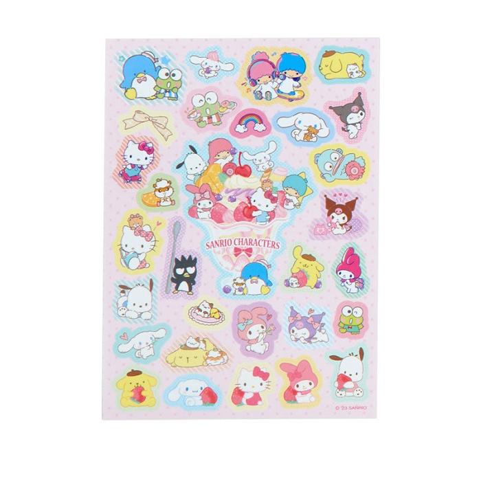 Hello Kitty Sanrio Characters Memo Pad & Sticker Set Azules | CL_HK61923