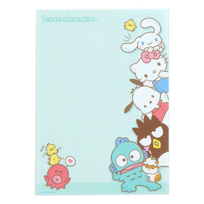 Hello Kitty Sanrio Characters Memo Pad & Sticker Set Azules | CL_HK61923