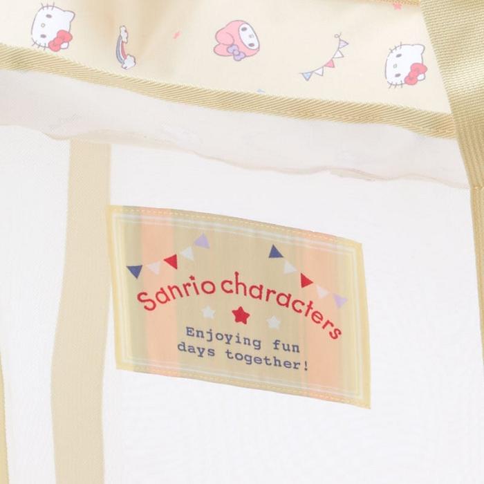 Hello Kitty Sanrio Characters Mesh Storage Tote (Large) Marrones | CL_HK44251