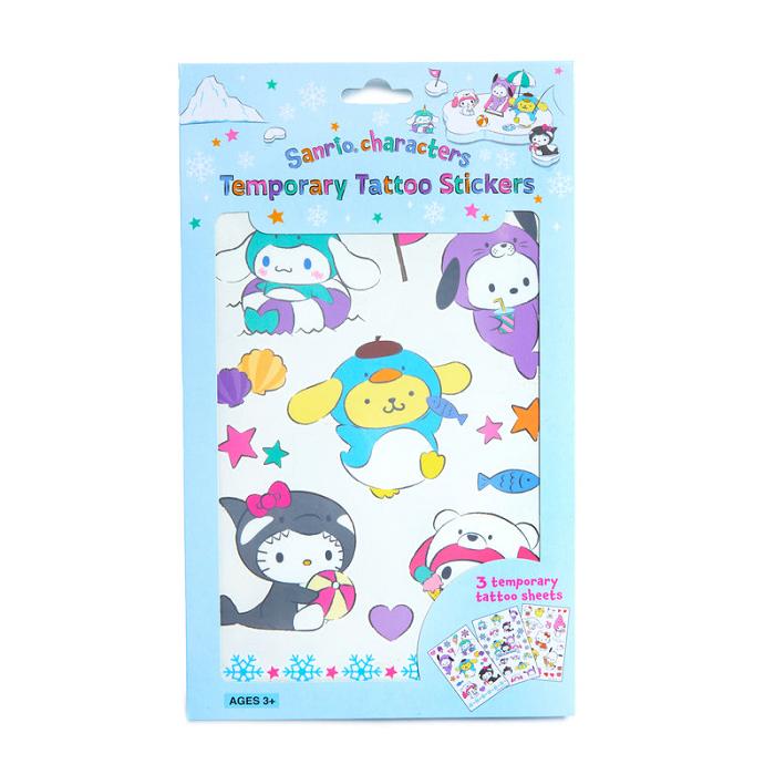 Hello Kitty Sanrio Characters Tattoo Stickers (Ice Island Series) Azules | CL_HK69355