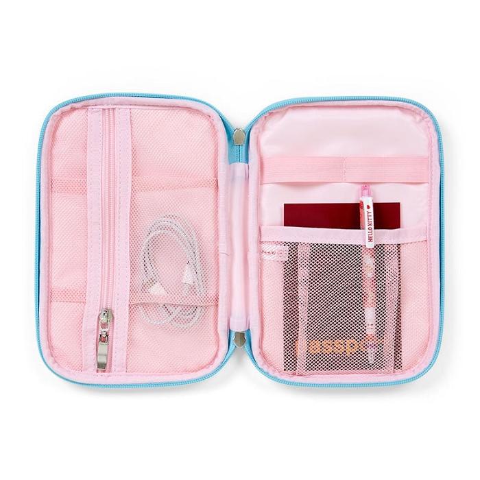 Hello Kitty Sanrio Characters Travel Case (Day at the Funfair Series) Azules Rosas | CL_HK52130