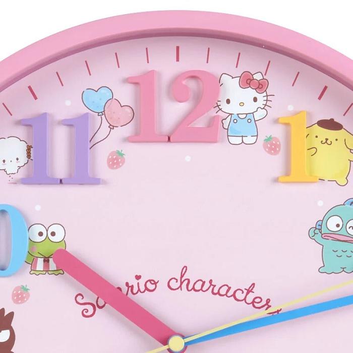 Hello Kitty Sanrio Characters Wall Clock Rosas | CL_HK70687