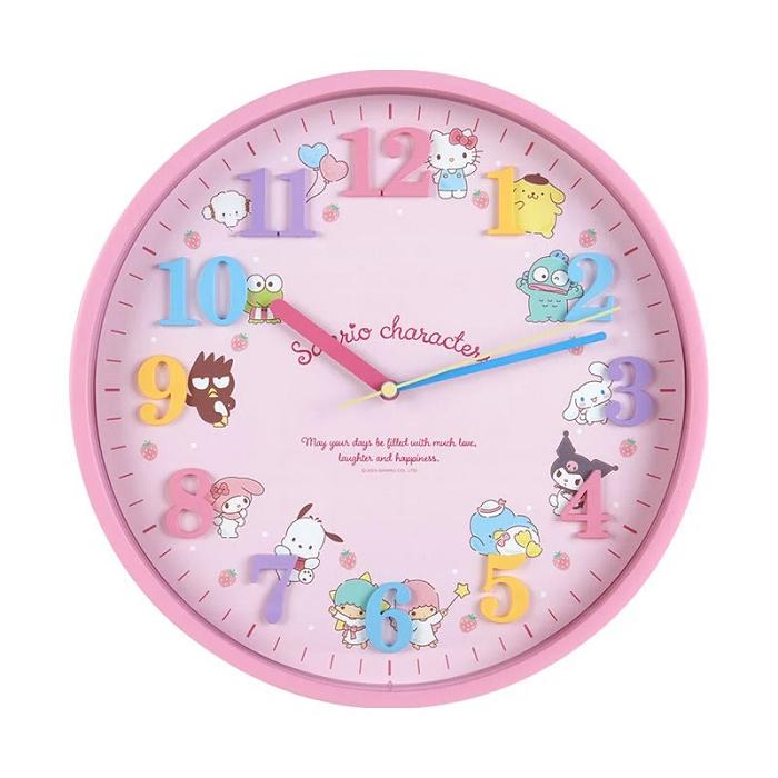 Hello Kitty Sanrio Characters Wall Clock Rosas | CL_HK70687