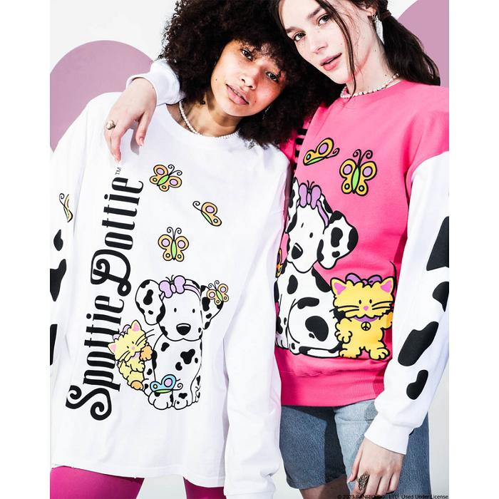 Hello Kitty Spottie Dottie x Dumbgood Distressed Long Sleeve Amarillo | CL_HK30188